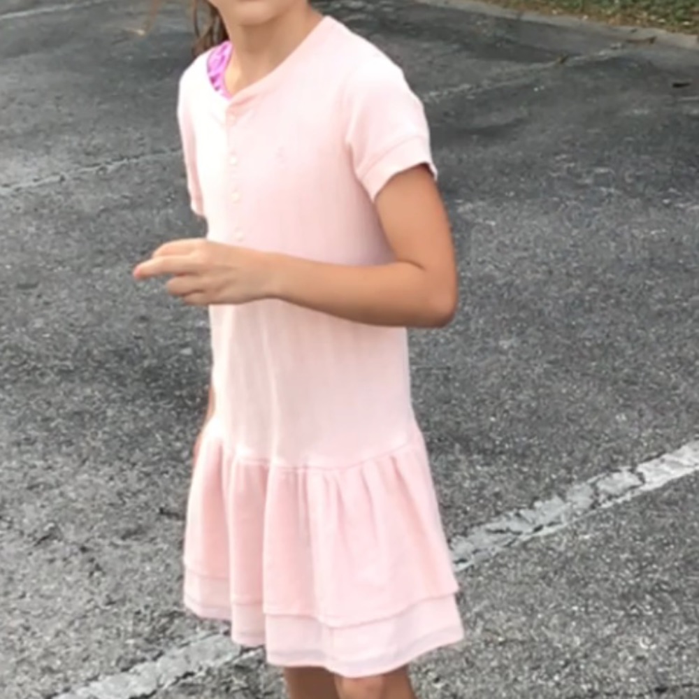 Girl's Medium Ralph Lauren Light Pink Henley Dress